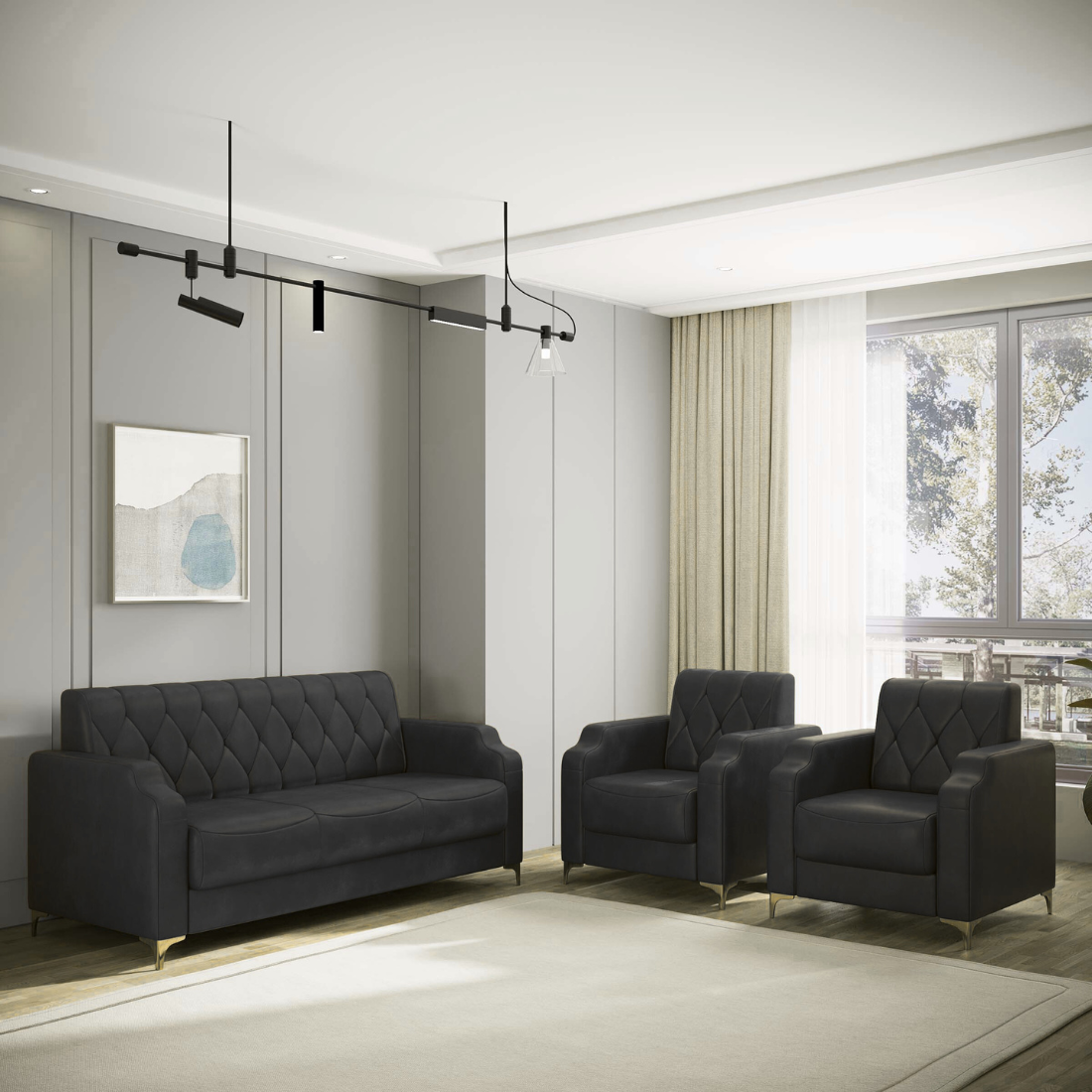 Super Sofa Set 3+1+1 (Leatherette)
