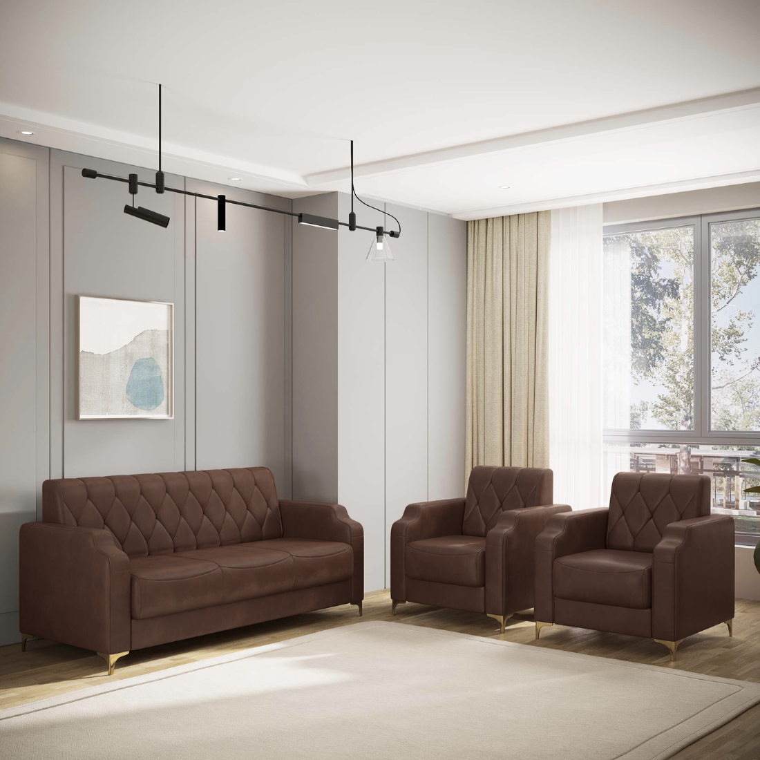 Super Sofa Set 3+1+1 (Leatherette)