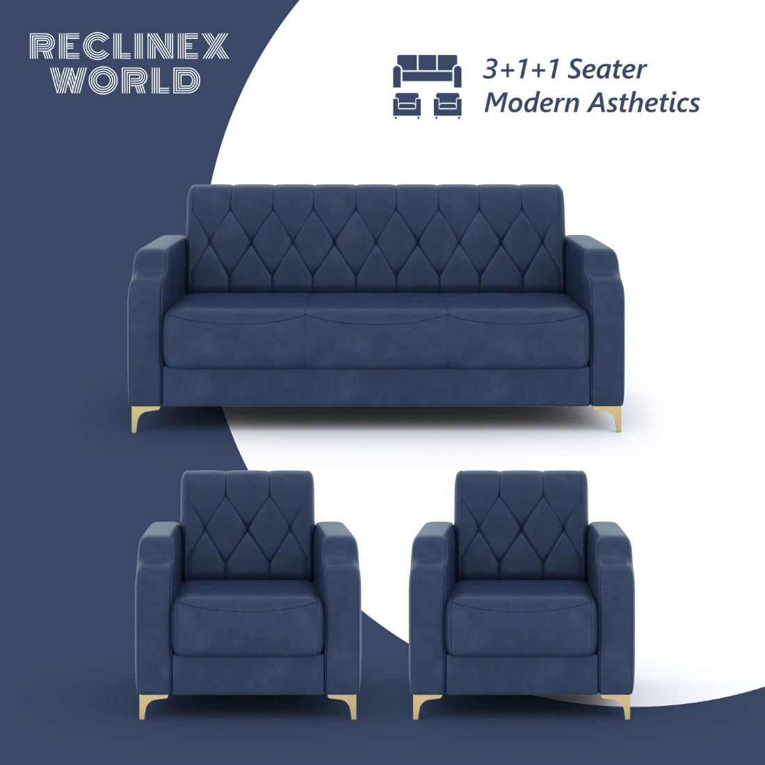 Super Sofa Set 3+1+1 (Leatherette)