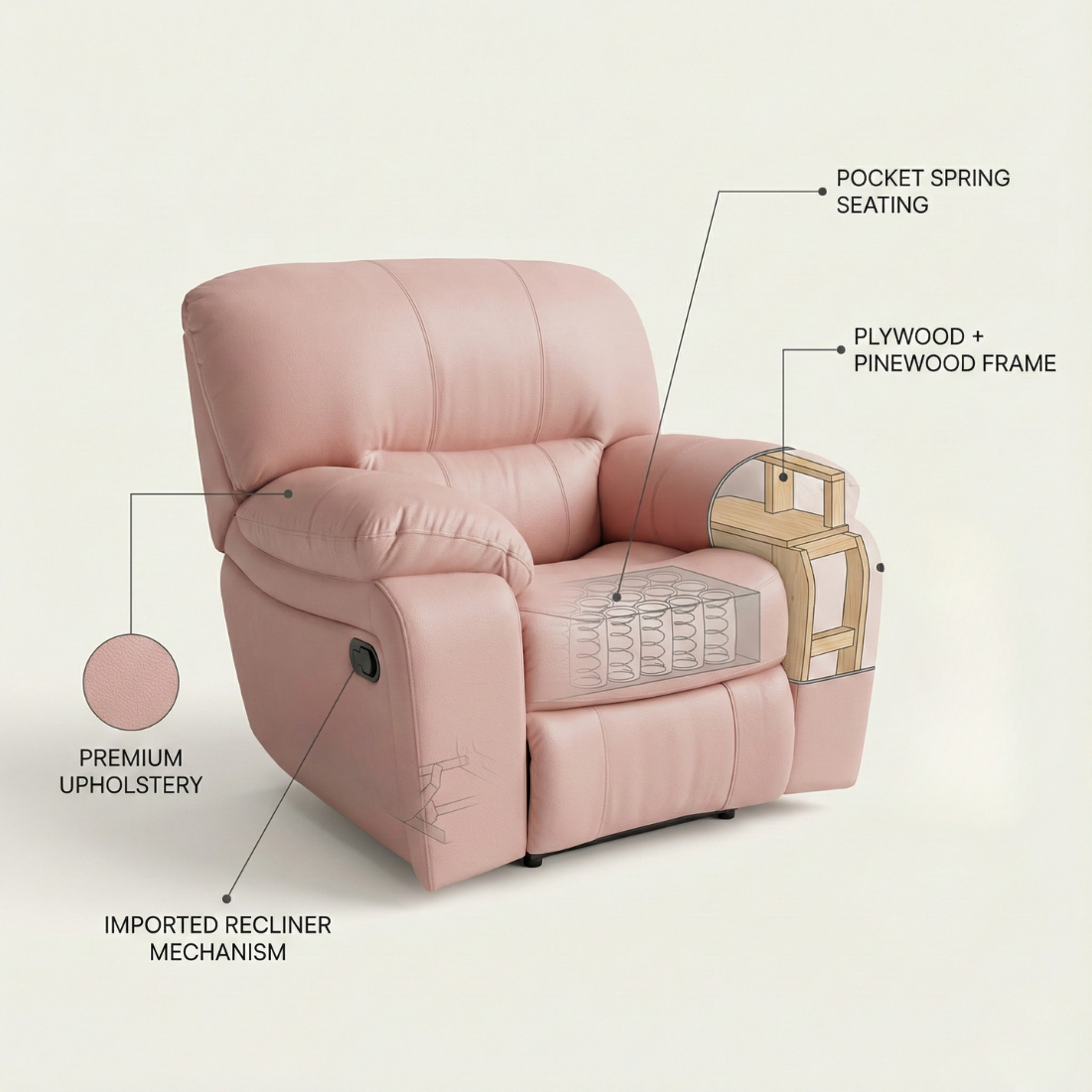 Acona - (Manual Recliner Chair)